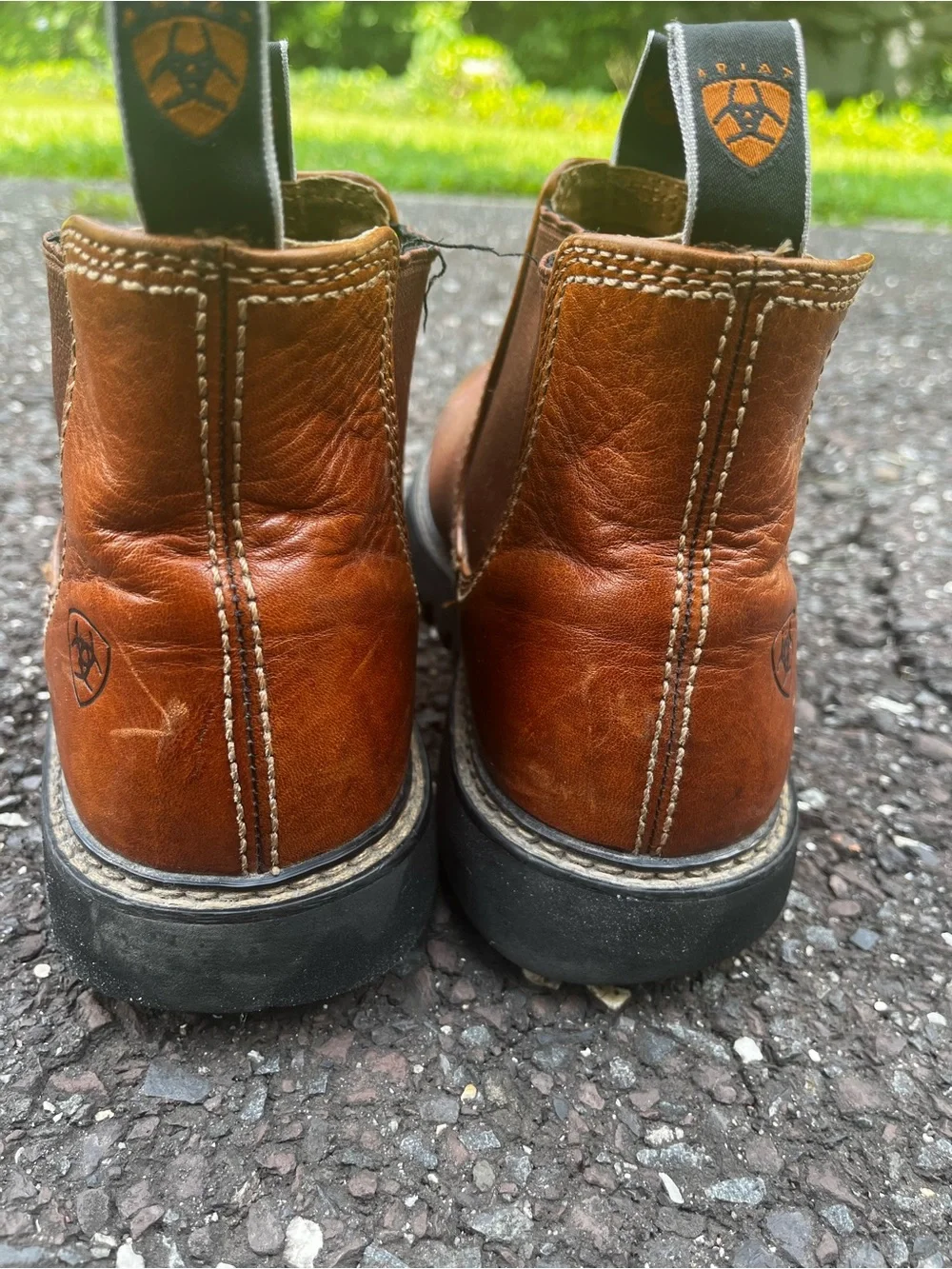Ariat Men's Brown Leather Chukka Work Boots